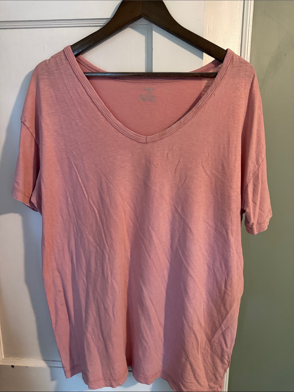 Aerie Distressed V-Neck Boyfriend T-Shirt